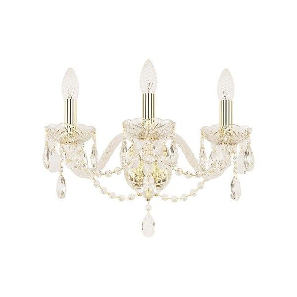 Настенный светильник Bohemia Ivele Crystal 116B.3.165.G E14 цвет золотой