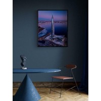 Постер "34;Просто Постер "34; Лахта-центр 60x90 в раме Металл