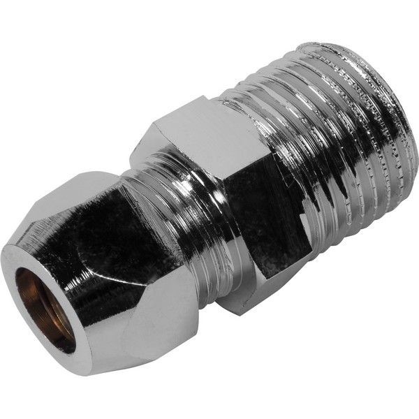 Переходник для гибкой подводки, 10х1/2 "34; мм, латунь, цвет хром
