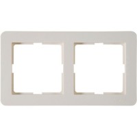 Рамка для розеток и выключателей Schneider Electric W59 Deco 2 поста, цвет слоновая кость