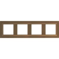 Рамка для розеток и выключателей Legrand Structura 4 поста, цвет шампань