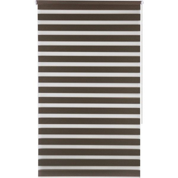 Штора рулонная день-ночь Miamoza Blackout Rain 80x160 см, цвет коричневый