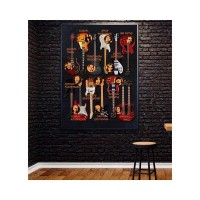 Постер в раме ПростоПостер Guitar legends 583440668358, 60х90 см