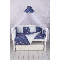 Комплект постельного белья AmaroBaby Лисички в кроватку, бязь 18 предметов