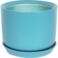Горшок цветочный Орфей o19 h19 см v3 л керамика бирюзовый