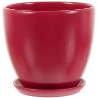 Горшок цветочный Колор Гейм o15 h13.5 см v1.5 л керамика красный
