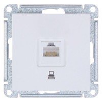 Розетка компьютерная встраиваемая Schneider Electric W59 RJ45, UTP cat 5e, цвет белый