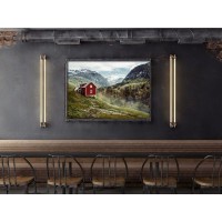 Плакат "34;Просто Постер "34; Красный дом 90x120 в подарочном тубусе 600140971531