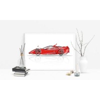 Плакат "34;Просто Постер "34; Зарисовки авто 90x120 в подарочном тубусе 216096434841
