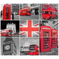 Фотообои Divino Decor Лондон коллаж B-017 300х270 см