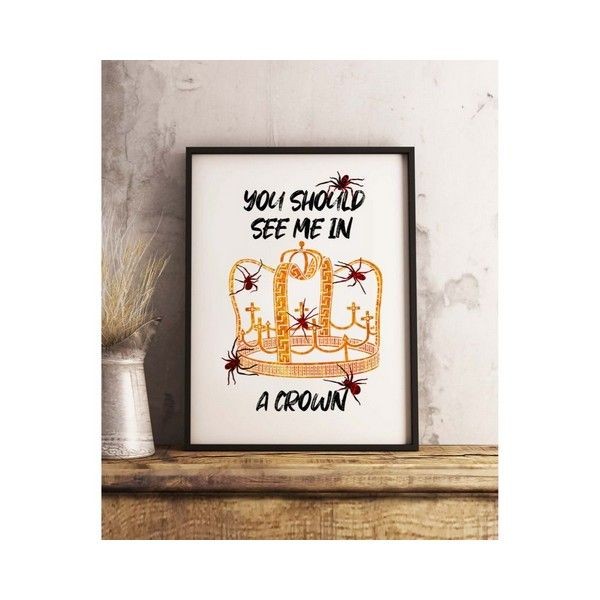 Постер в раме ПростоПостер Billie Eilish Crown 837615781521, 60х90 см