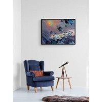 Постер "34;Просто Постер "34; Космический корабль 40x50 в раме Металл