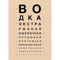 Плакат "34;Просто Постер "34; Водочный окулист 90x120 в подарочном тубусе 906980860491
