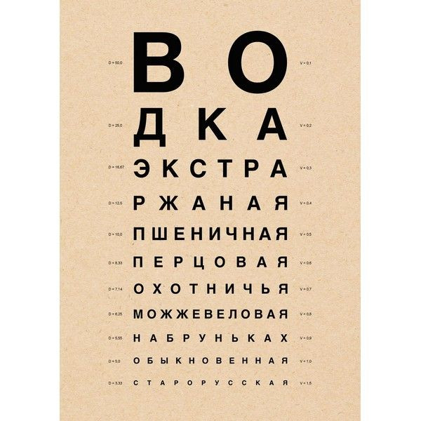 Плакат "34;Просто Постер "34; Водочный окулист 90x120 в подарочном тубусе 906980860491