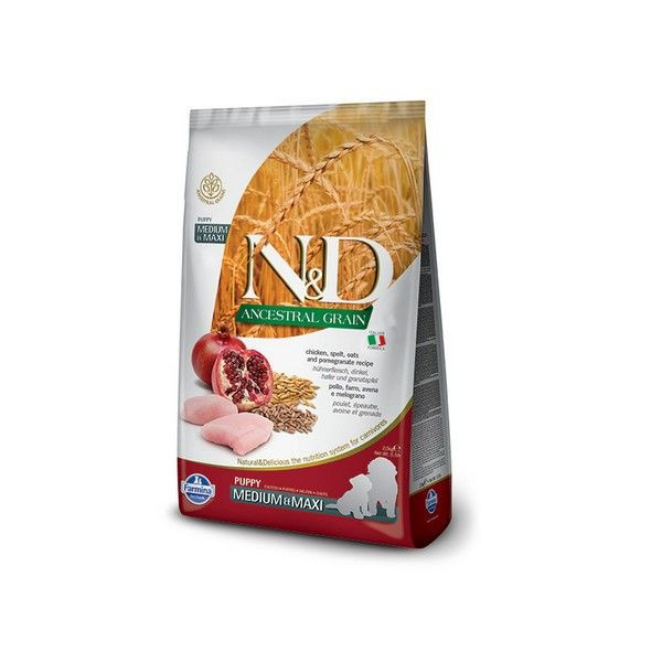 Сухой корм для щенков средних и крупных пород FARMINA N&D Ancestral Grain Chicken&Pomegranate Puppy Medium&Maxi Курица Гранат 2.5 кг