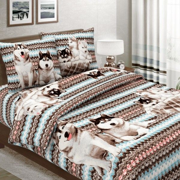 Комплект постельного белья Letto полутораспальный, бязь, 70x70 см