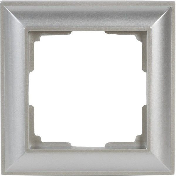 Рамка для розеток и выключателей Werkel Fiore 1 пост, цвет серебряный