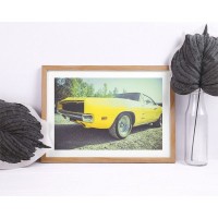 Плакат "34;Просто Постер "34; Роскошный жёлтый Dodge Charger 90x120 в подарочном тубусе 701641006631