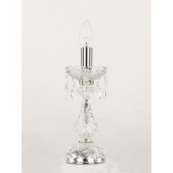 Лампа настольная Bohemia Ivele Crystal 107L.1-27.Ni E14 цвет серебряный