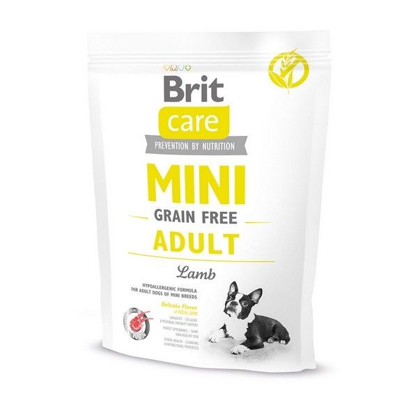 Сухой корм для мини-собак склонных к аллергии BRIT Care Mini GF Adult Lamb беззерновой Ягненок 400 г
