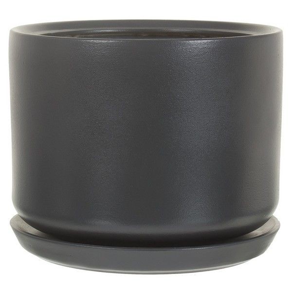 Горшок цветочный Орфей o29 h29 см v12 л керамика тёмно-серый