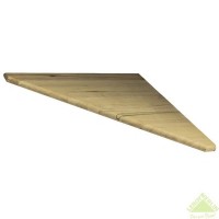 Ступень 40x950x950 мм бук сорт Экстра цельноламельная угловая