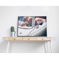 Плакат "34;Просто Постер "34; Ослепительный белый кабриалет 90x120 в подарочном тубусе 998697235921
