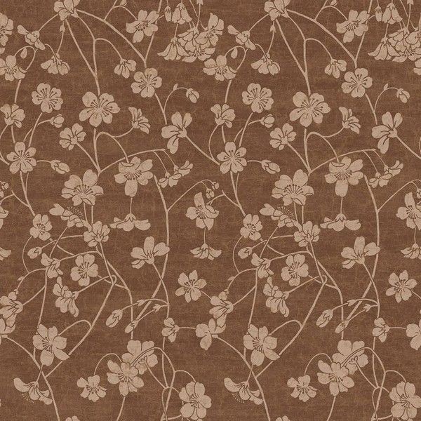 Виниловые обои York Wallcoverings коричневые CL0912 0.68 м