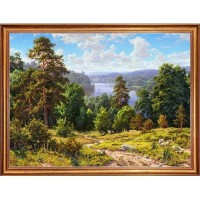 Картина на холсте Русская коллекция Пейзаж БС-х57, 68х88 см