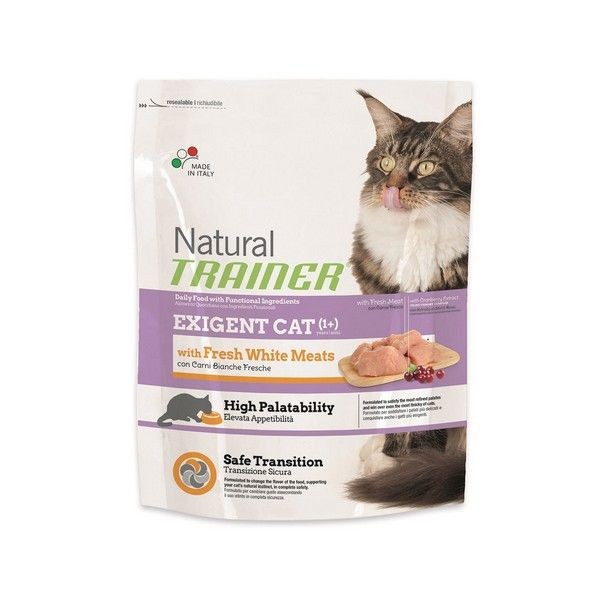 Сухой корм для привередливых кошек TRAINER Natural Exigent Cat Свежее белое мясо 300 г