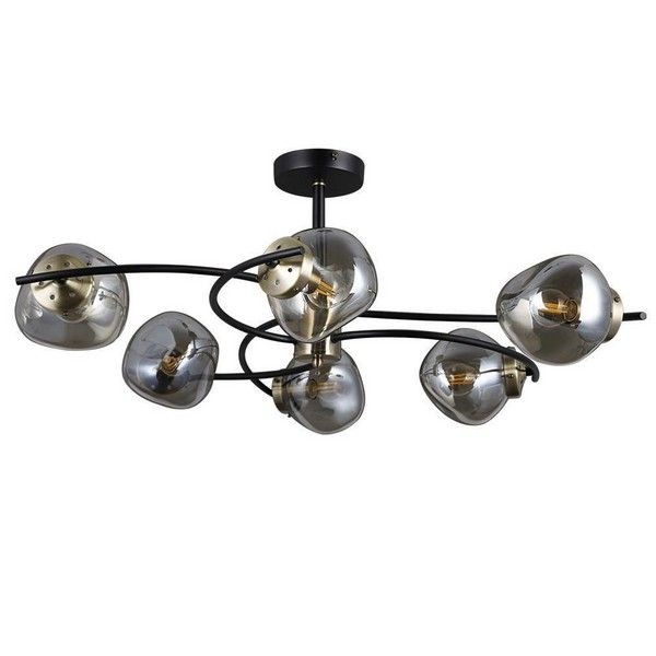 Люстра потолочная Seven Fires Dare SF4005/6C-BK-AB E14 6 ламп 18 м²