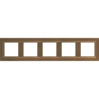 Рамка для розеток и выключателей Legrand Structura 5 постов, цвет шампань