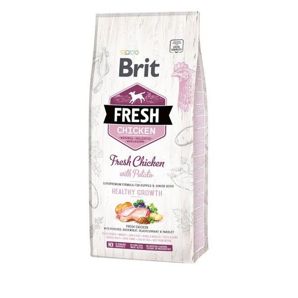 Сухой корм для щенков BRIT Fresh Puppy Chicken with Potato Курица Картофель 12 кг