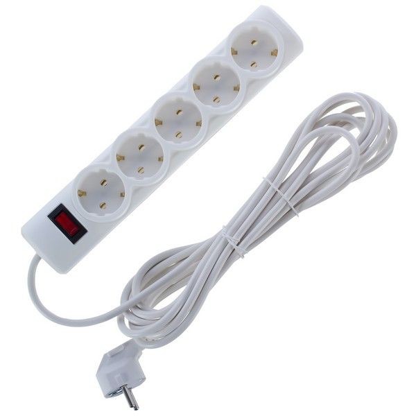 Сетевой фильтр для электроники ES 5 розеток 5 м цвет белый