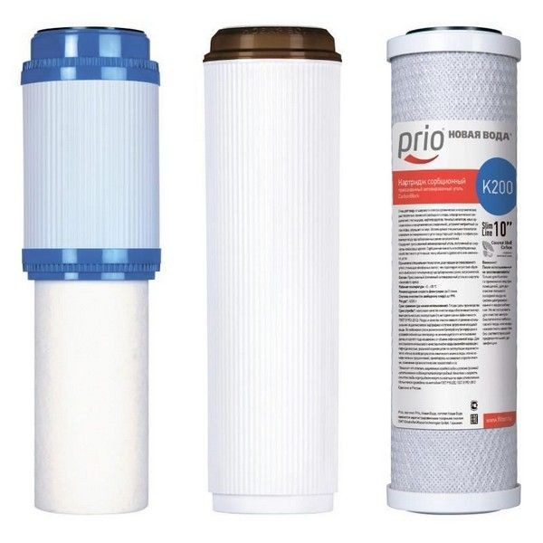 Комплект картриджей для проточных систем Prio Новая Вода Praktic K606