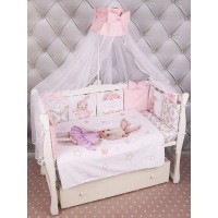 Комплект постельного белья AmaroBaby в кроватку, сатин 18 предметов