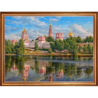 Картина на холсте Русская коллекция Новодевичий монастырь БС-х33, 68х88 см