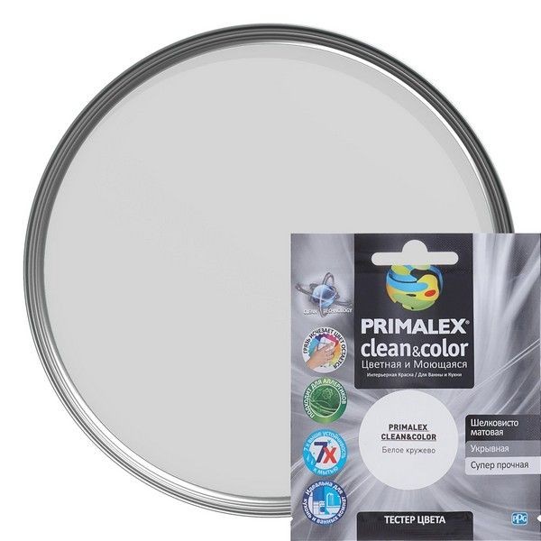 Тестер Primalex Clean&Color 40 мл Белое кружево