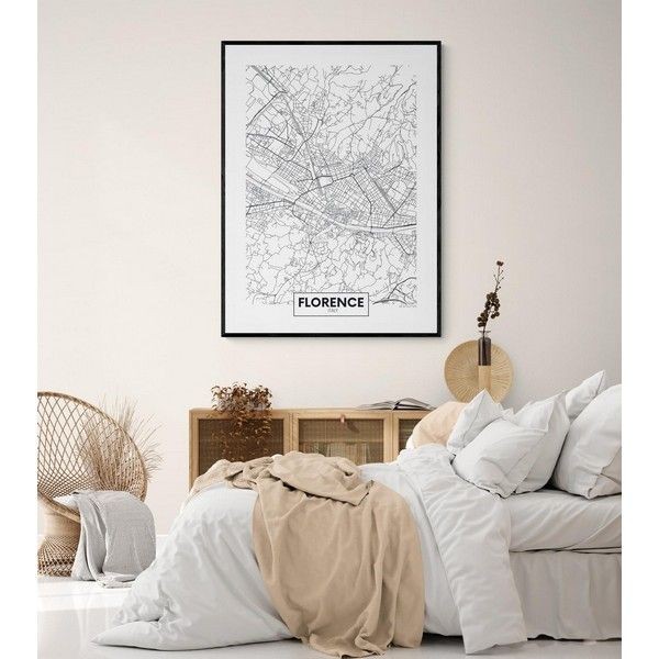 Постер "34;Просто Постер "34; Карта Флоренции 60x90 в подарочном тубусе Металл