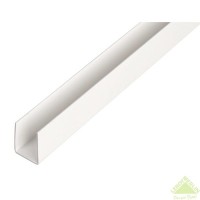 U-Профиль ПВХ 18x10x1x1000 мм, цвет белый
