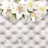 Фотообои Divino Decor Лилии на стёганом фоне L-051 400х270 см
