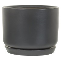 Горшок цветочный Орфей o24 h24 см v6 л керамика тёмно-серый