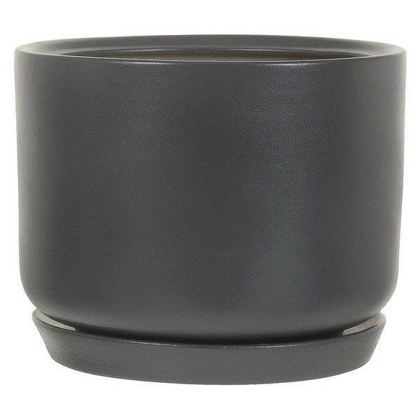 Горшок цветочный Орфей o24 h24 см v6 л керамика тёмно-серый