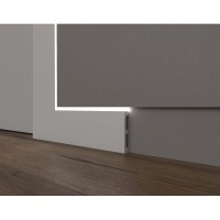 Плинтус настенный полистирол ударопрочный DD708 белый 80x13x2000 мм
