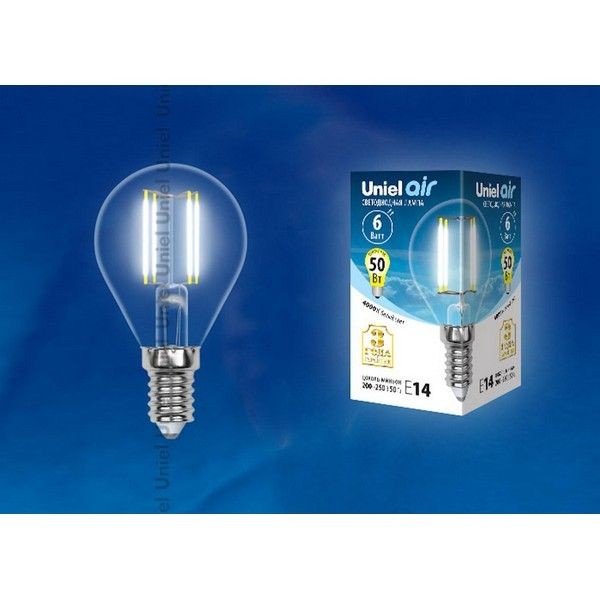 Светодиодная лампочка Uniel LED-G45-6W AIR UL-00002207