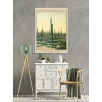Плакат "34;Просто Постер "34; Кактусы в Аризоне 60x90 в раме 255354346111