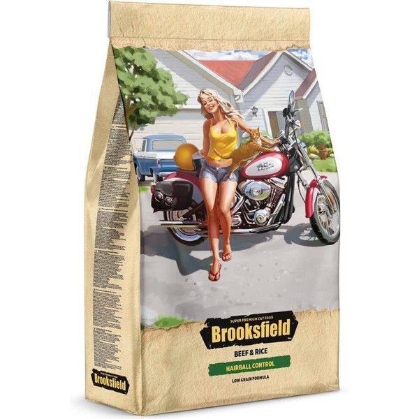 Сухой корм BROOKSFIELD Adult Cat Hairball Control Beef препятствующий образованию комочков шерсти в желудке 2кг