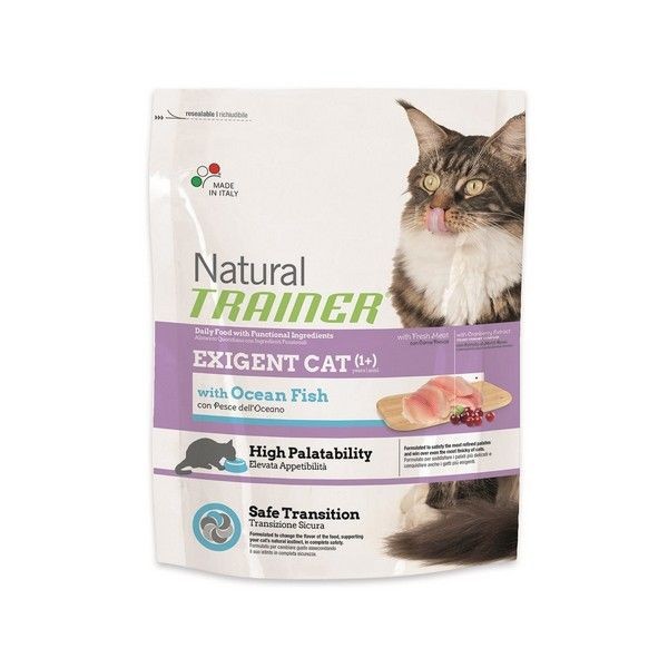 Сухой корм для привередливых кошек TRAINER Natural Exigent Cat Океаническая рыба 300 г