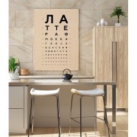 Плакат "34;Просто Постер "34; Кофейный окулист 90x120 в подарочном тубусе 698570625101