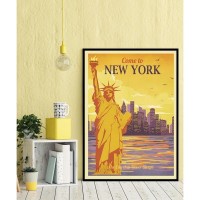 Плакат "34;Просто Постер "34; Огненный NY 90x120 в подарочном тубусе 885145101941